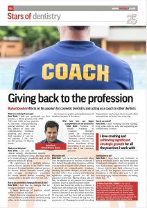 Rahul Doshi Giving Back to Profession News Article